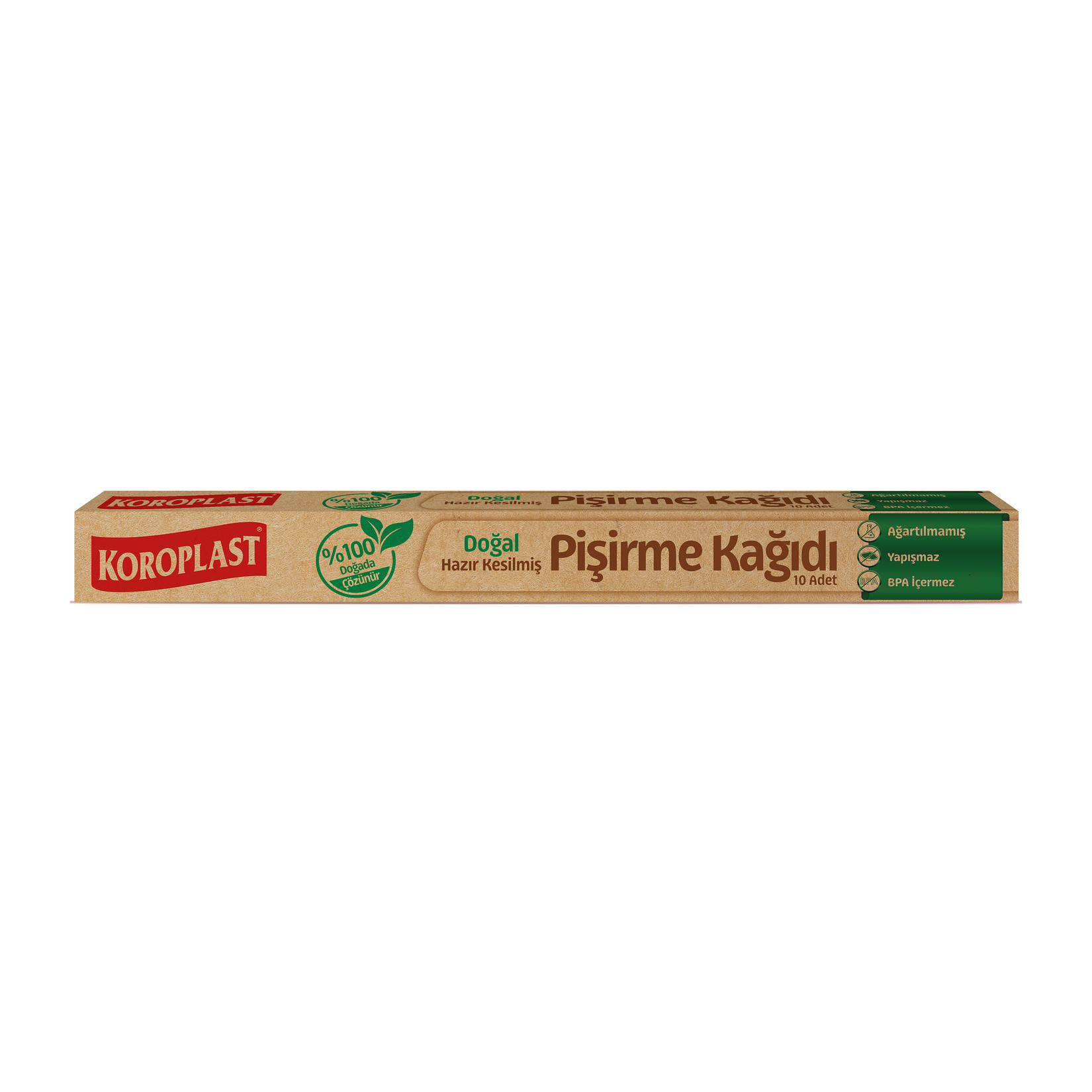 Koroplast Doğal Pişirme Kağıdı Hazır Kesim 10'lu