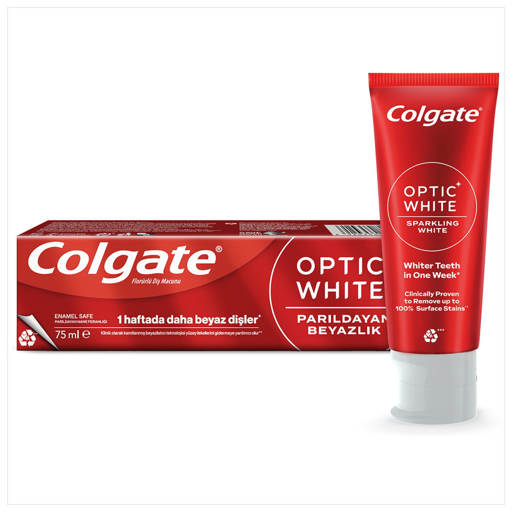 Colgate Optic White Parıldayan Beyazlık Beyazlatıcı Diş Macunu 75 Ml
