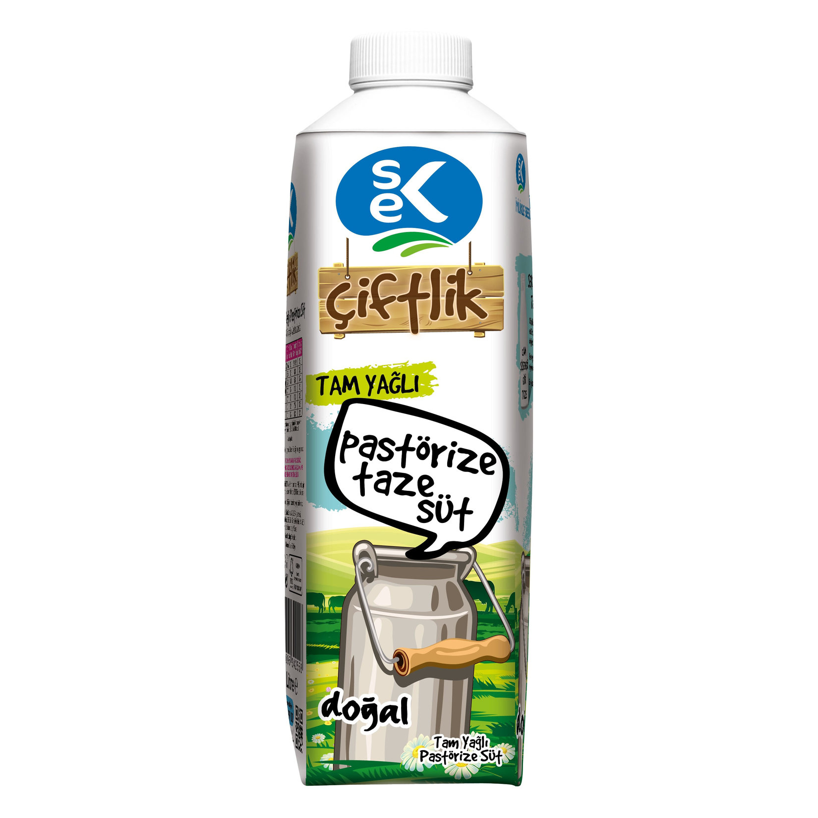 Sek Çiftlik Tam Yağlı Pastörize Günlük Süt 1 L