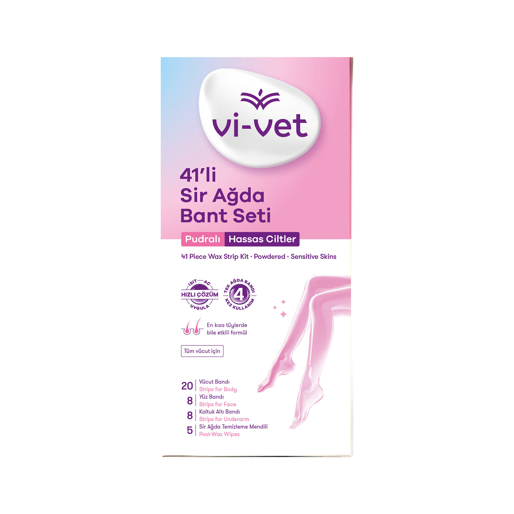 Vi-Vet Pudralı Sir Ağda Bant Seti 41'li