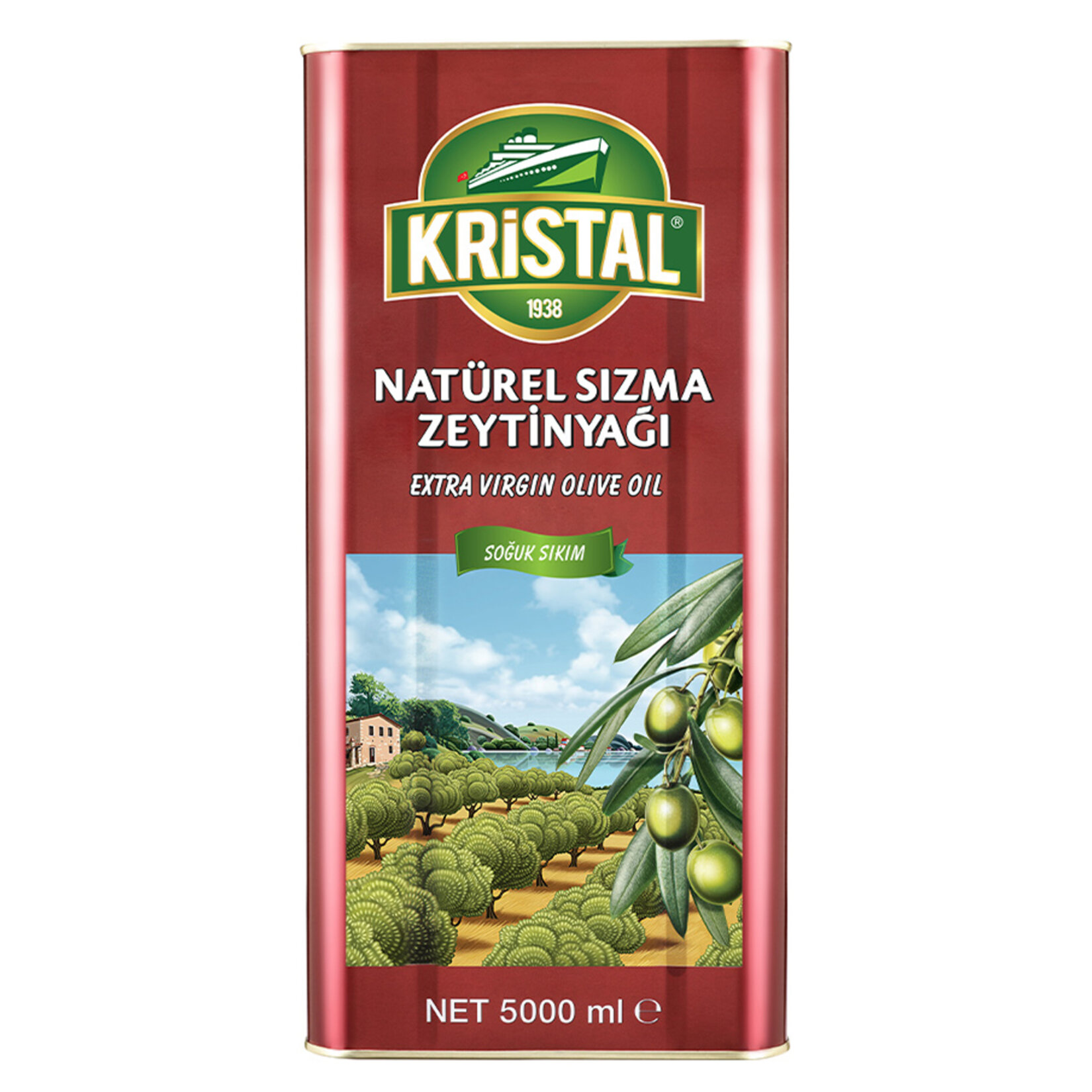 Kristal Naturel Sızma Zeytinyağı Teneke 5 L