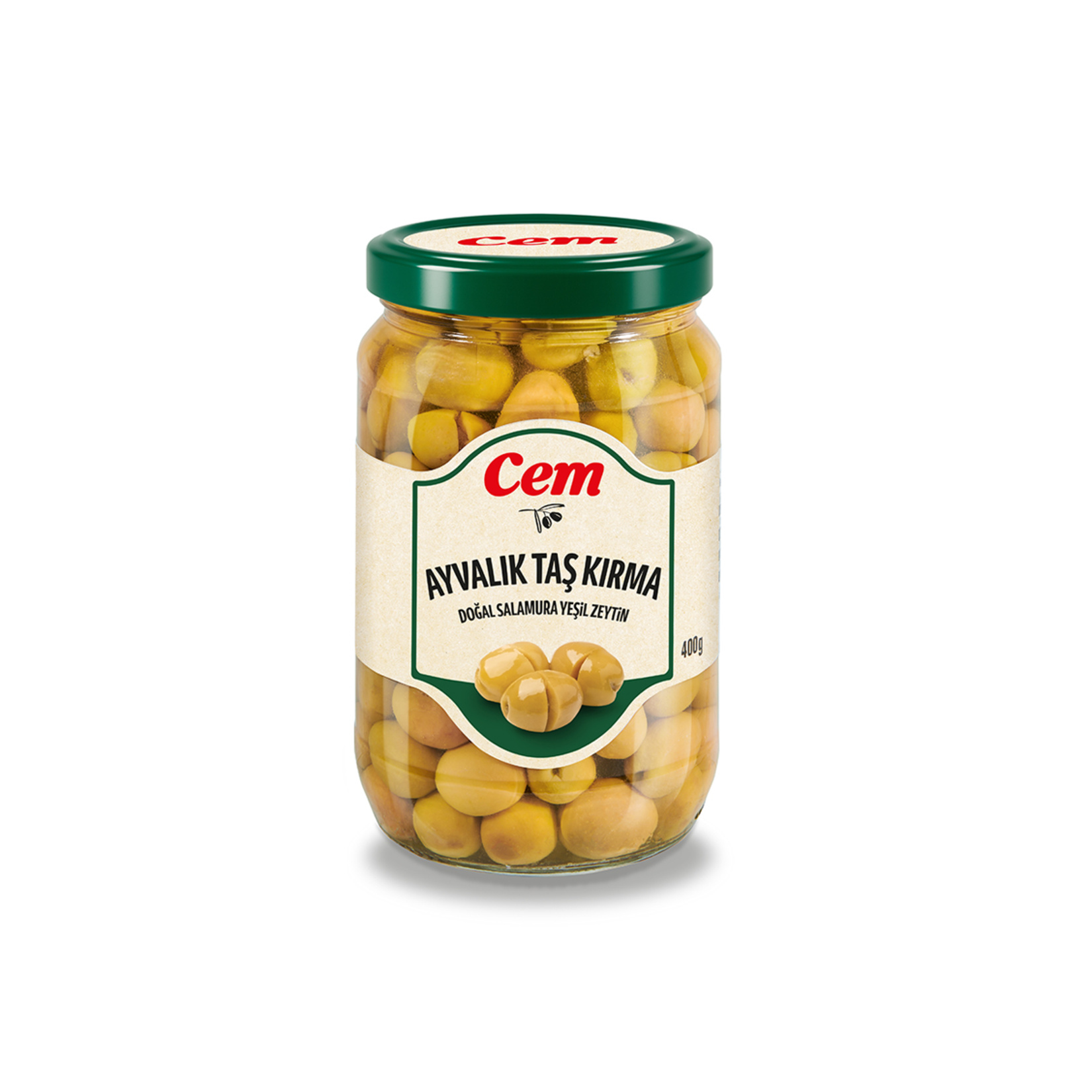 Cem Ayvalık Taş Kırma Zeytin 400G 291-350 Ad/kg