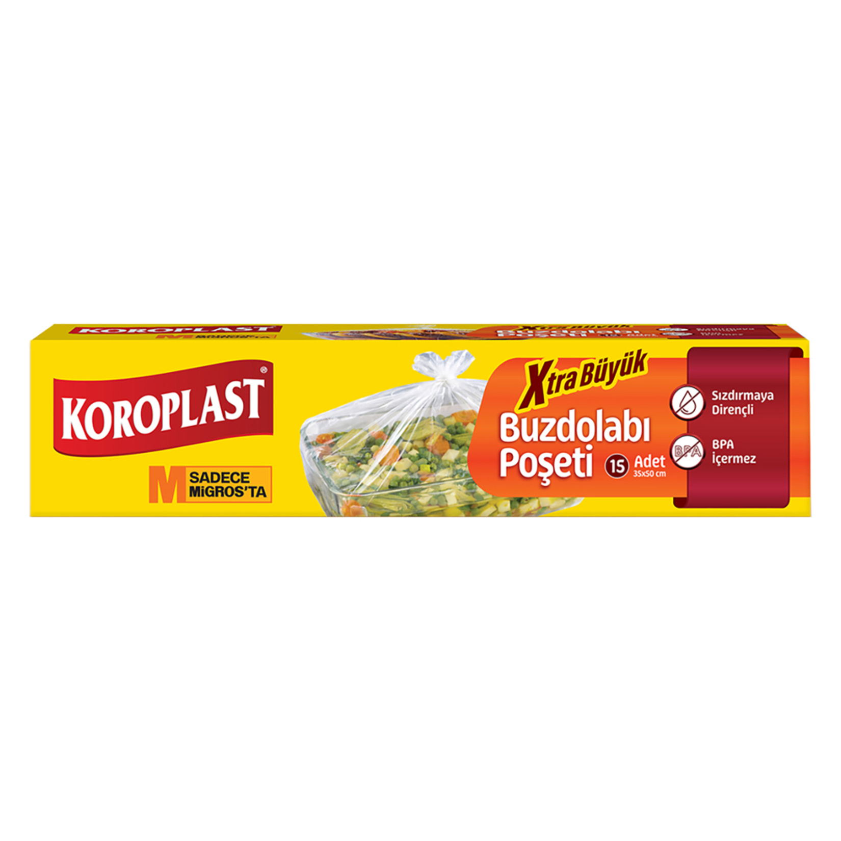 Koroplast Extra Büyük Buzdolabı Poşeti 15'li