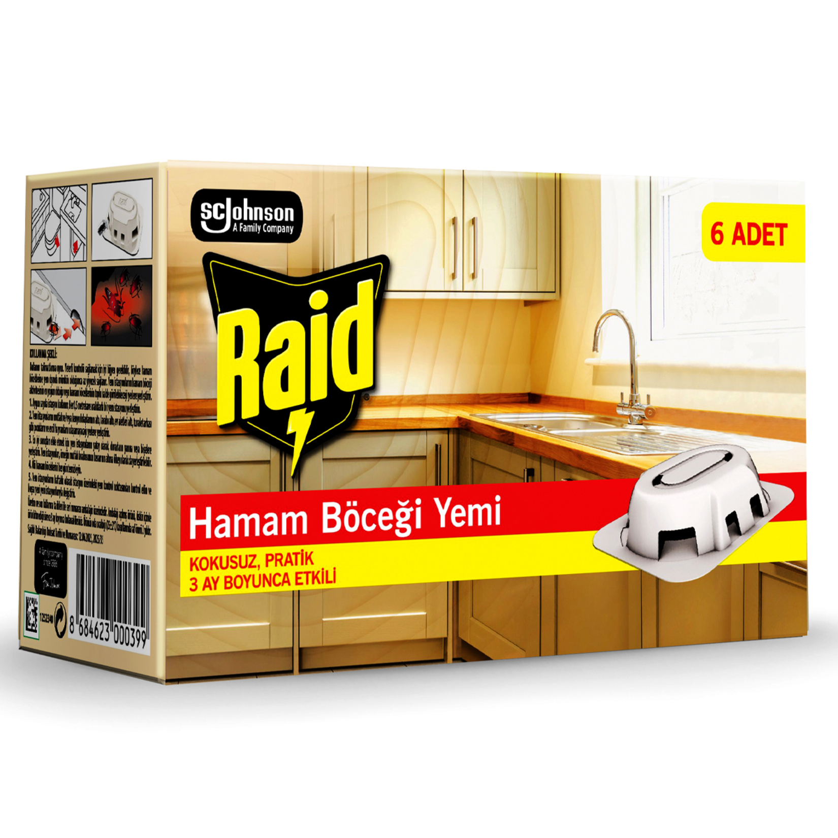 Raid Hamam Böceği Yemi 6 x 2.5 G