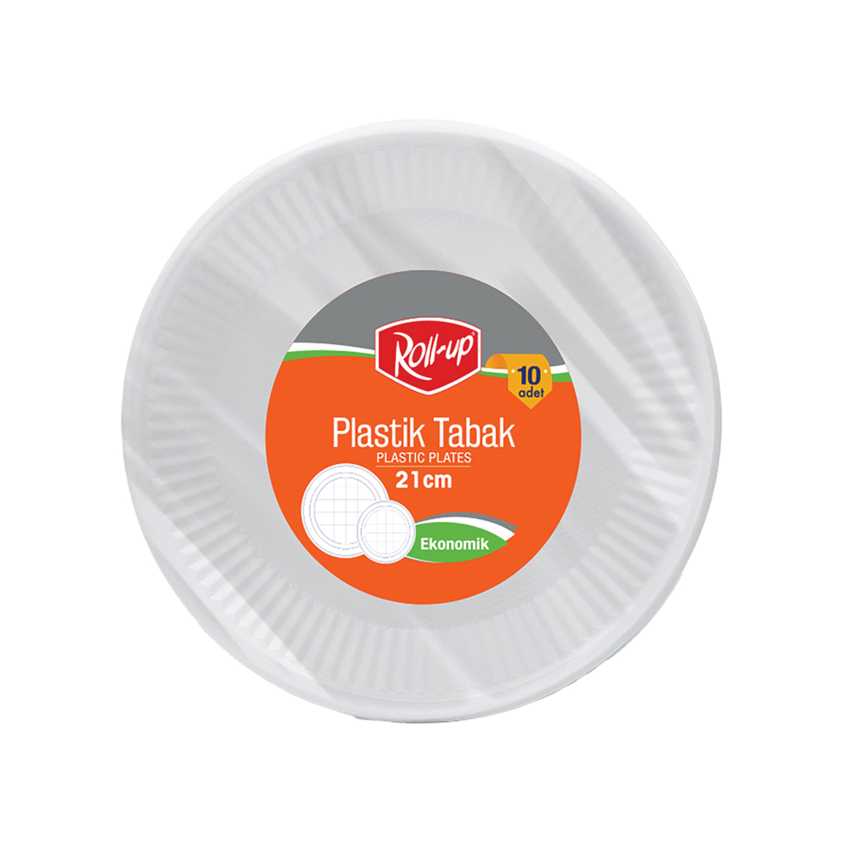 Roll-Up Plastik Tabak 10'lu 21 Cm