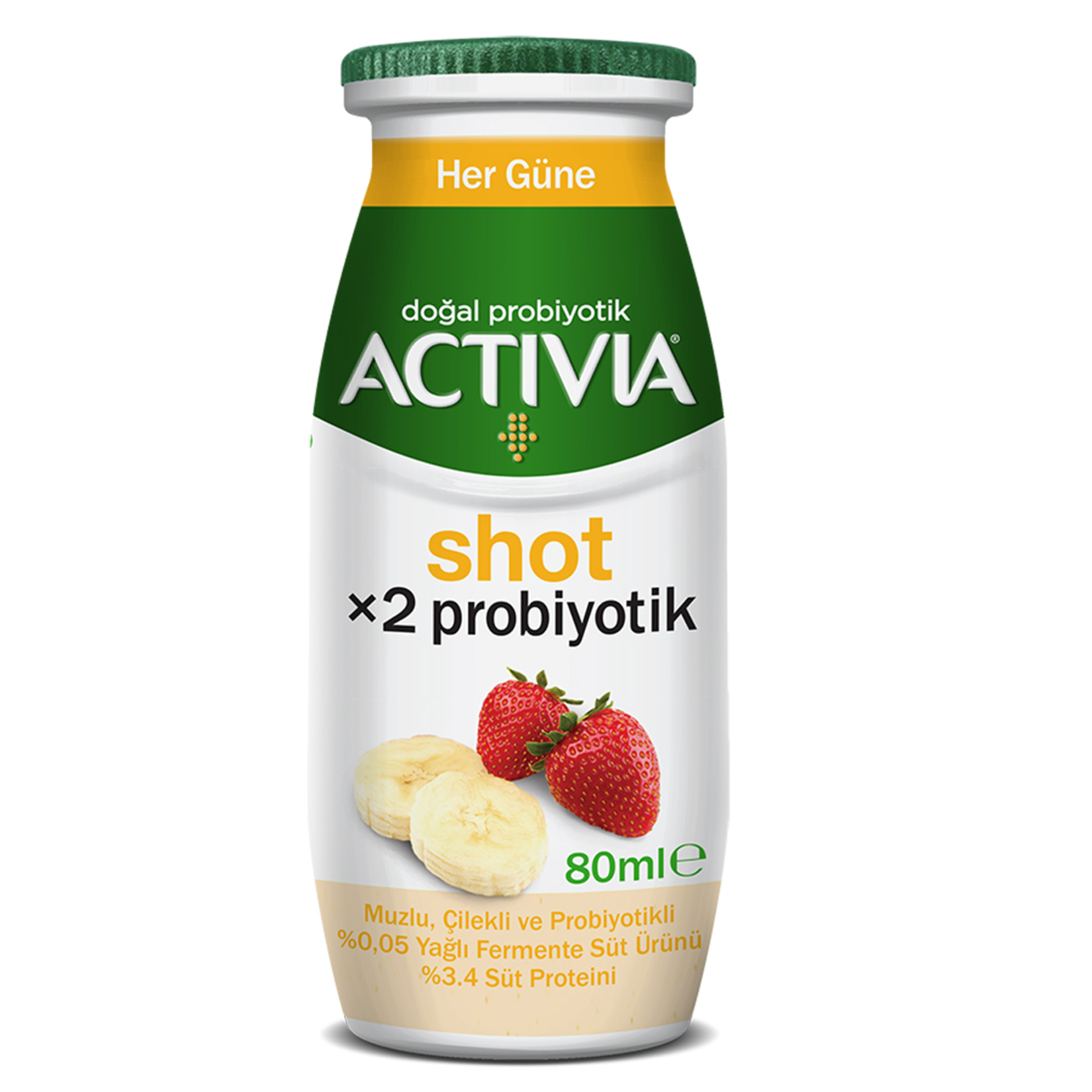 Activia Shot Çilek & Muz 80 Ml