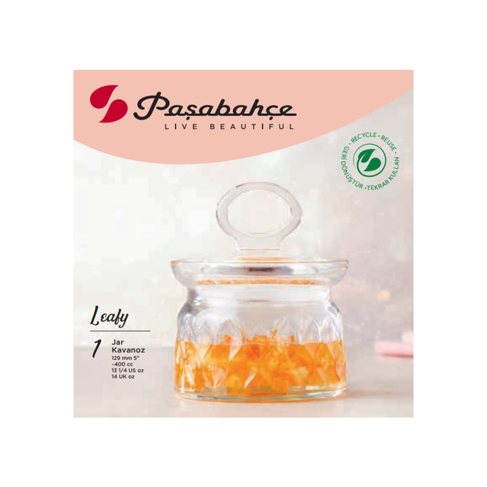 Paşabahçe Leafy Kavanoz 380 Cc