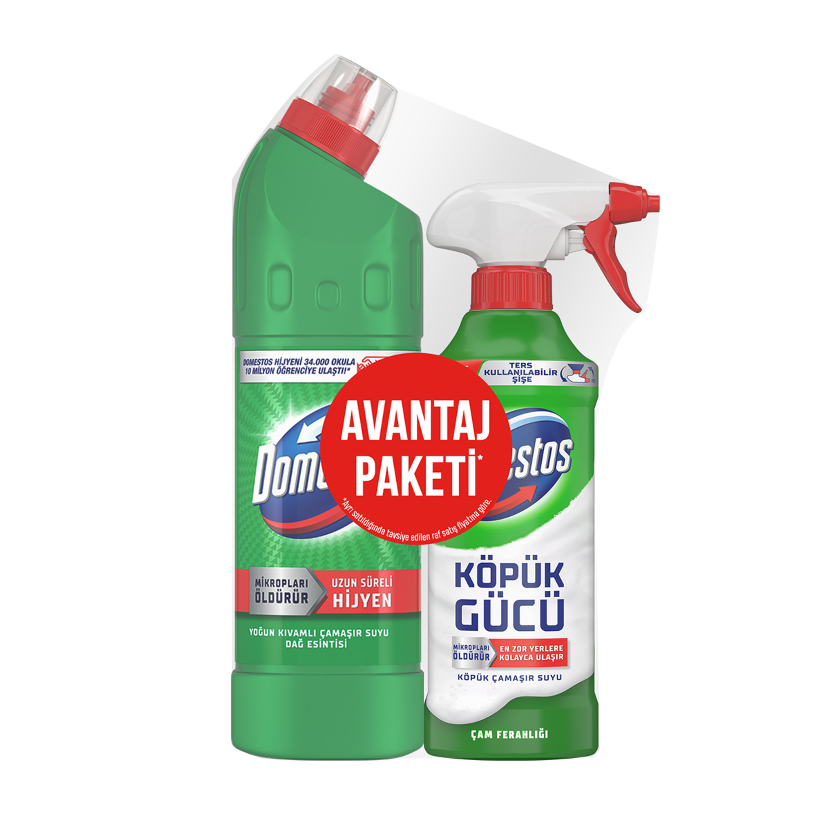 Domestos Köpük Çam 450 Ml + Dağ Esintisi 750 Ml