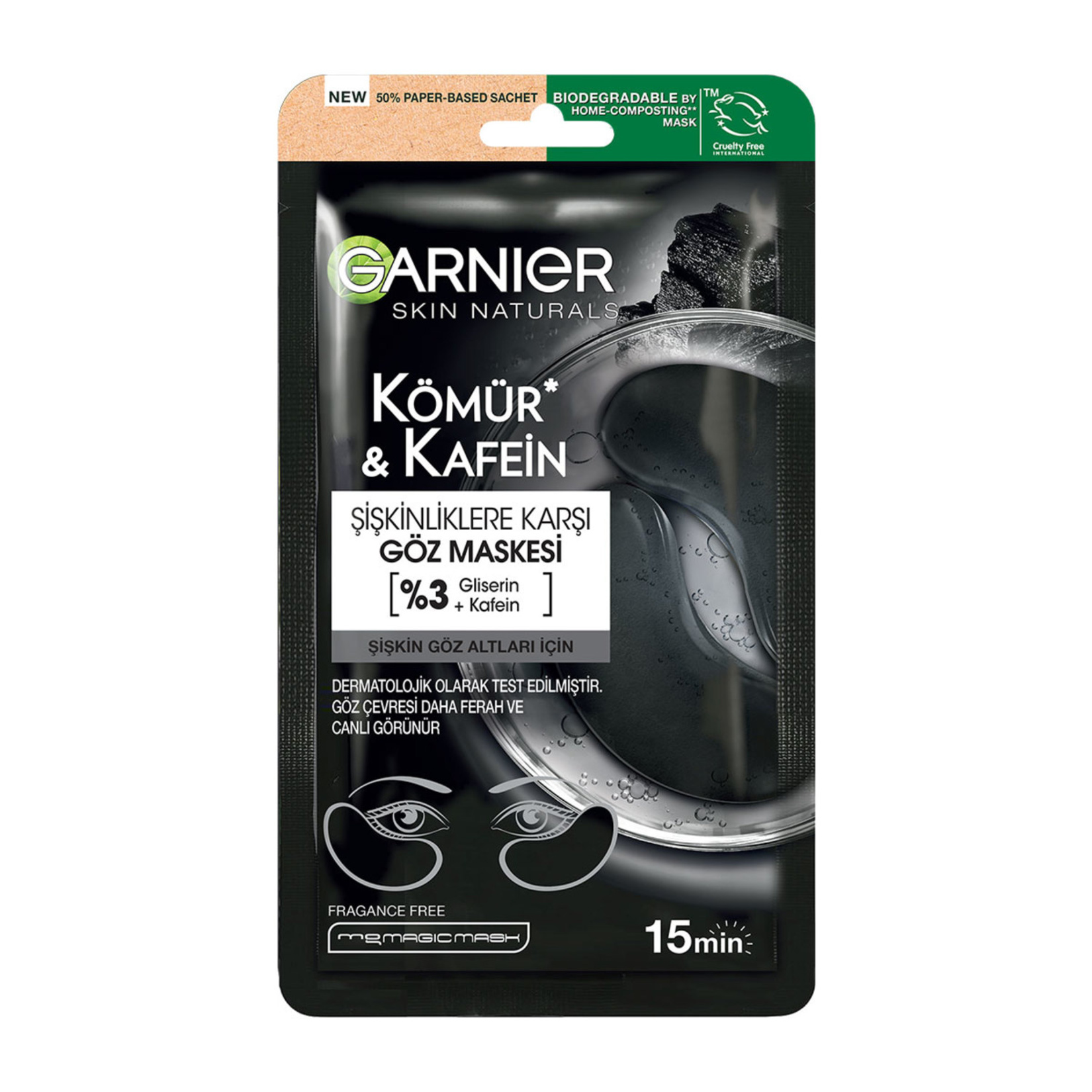 Garnier Göz Şişkinliği Karşıtı Kömür & Kafein Göz Maskesi