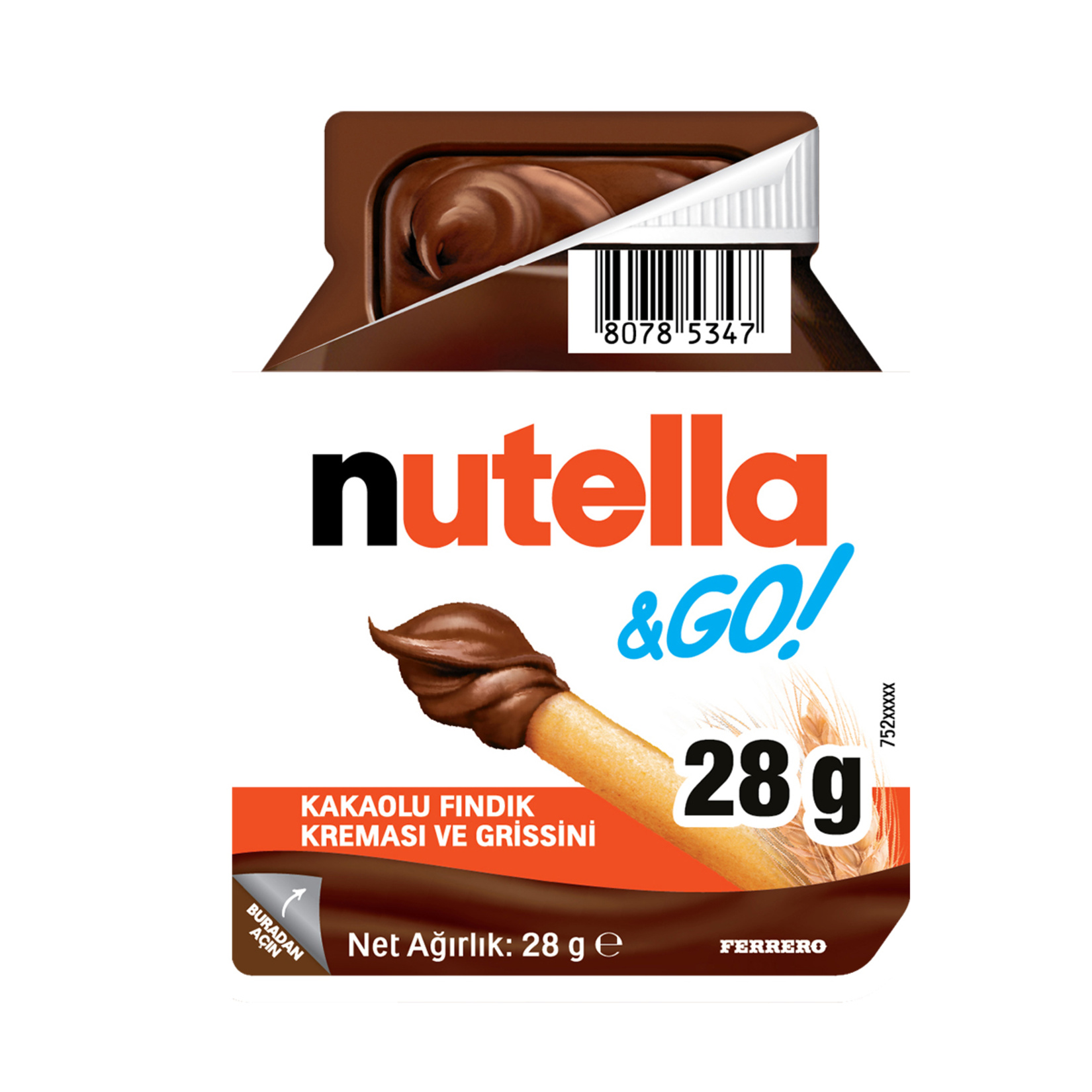 Nutella & Go Kakaolu Fındık Kreması ve Grissini 28 G