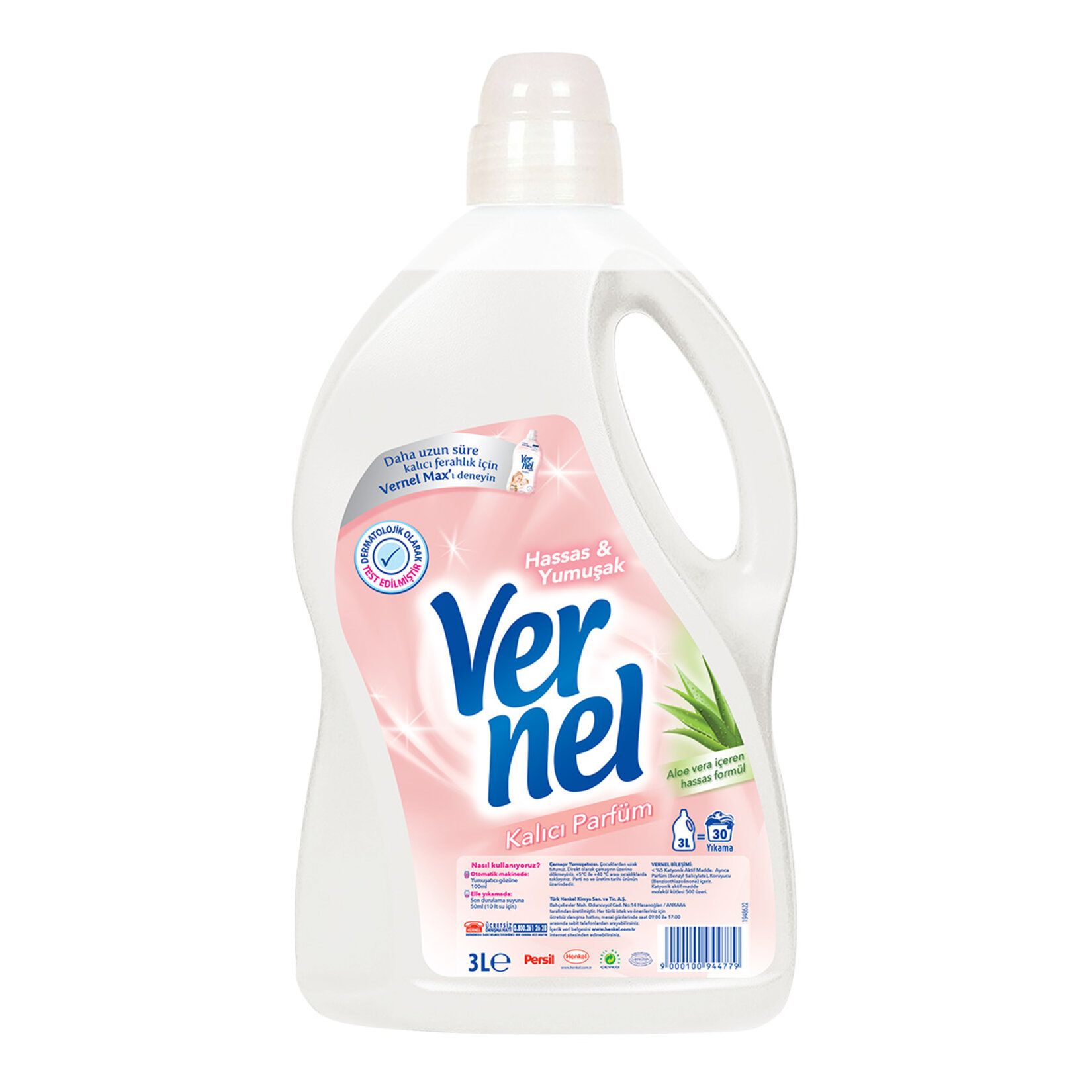 Vernel Çamaşır Yumuşatıcısı 3L (30 Yıkama) Hassas&Yumuşak