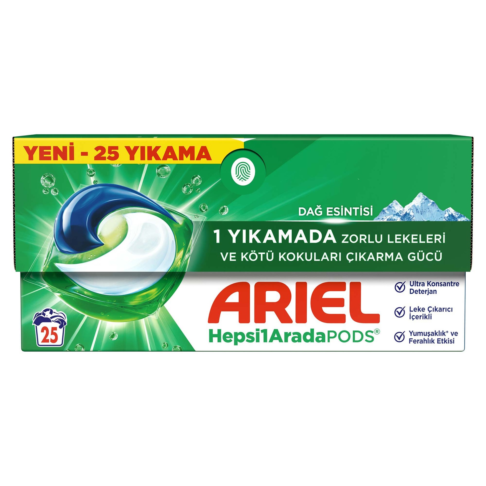 Ariel Hepsi1Arada PODS® Kapsül Çamaşır Deterjanı Beyazlar ve Renkliler 25 Yıkama 477.5 G