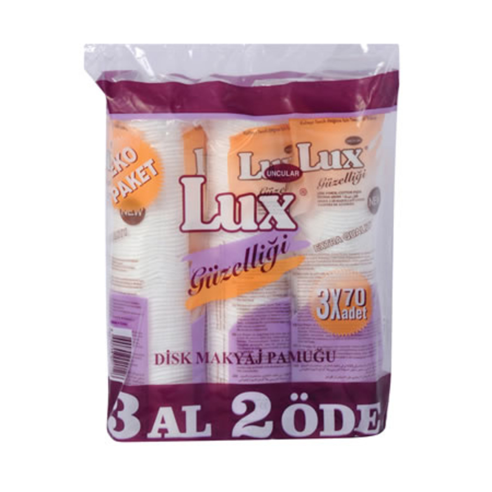 Lux Disk Makyaj Pamuğu 70'Li Eko 3 Al2 Ode