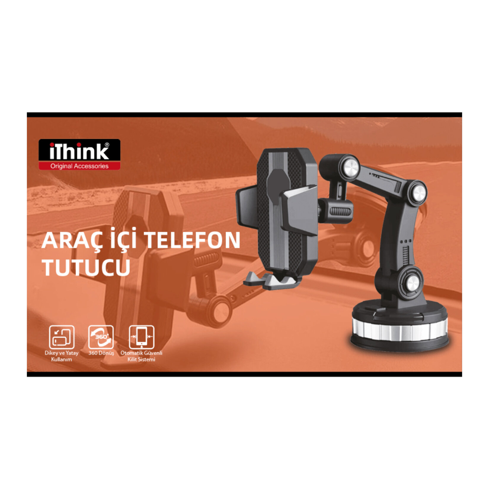 i'think Ayarlanabilir Vantuzlu Telefon Tutucu