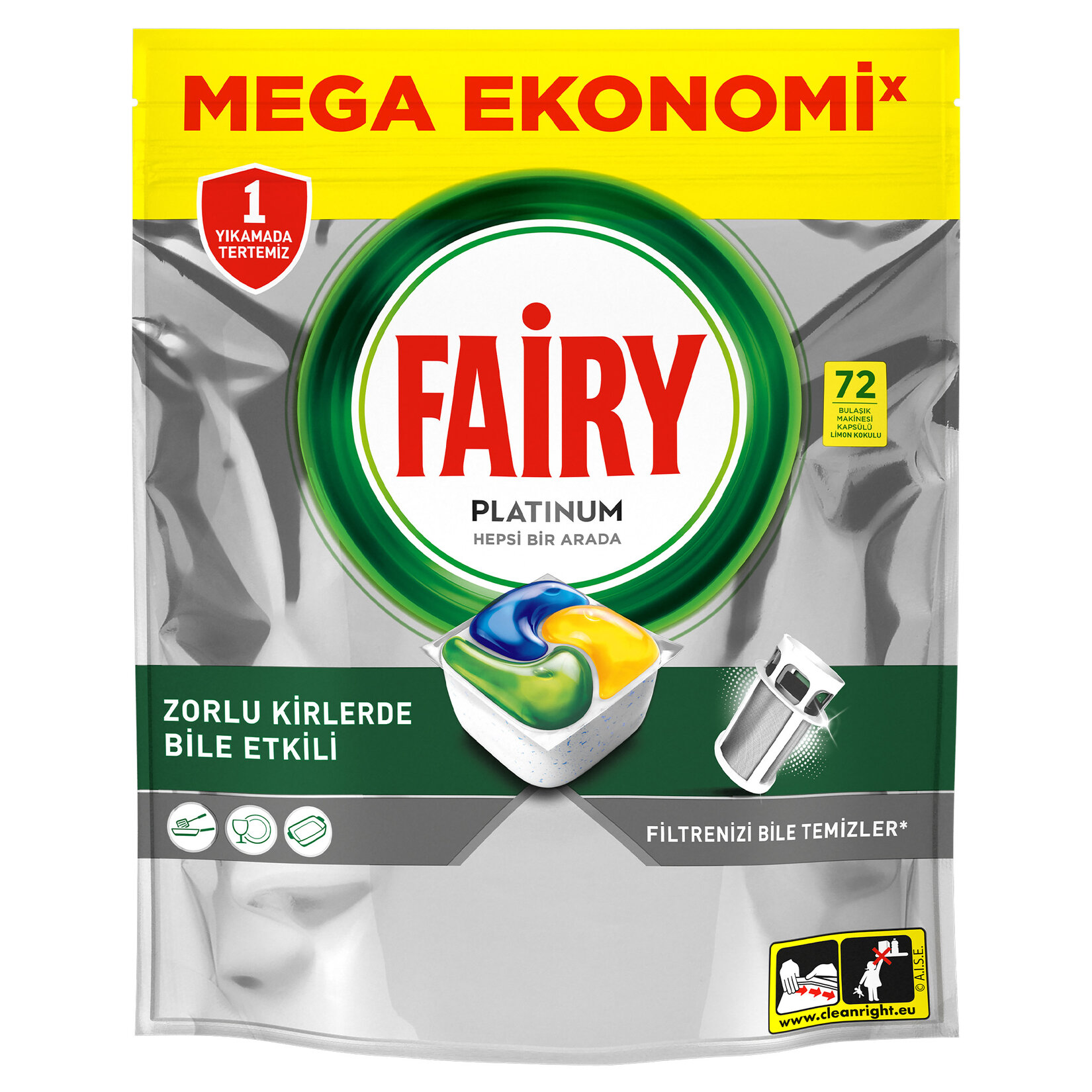 Fairy Platinum Limon Kokulu 72'li 1.073 G