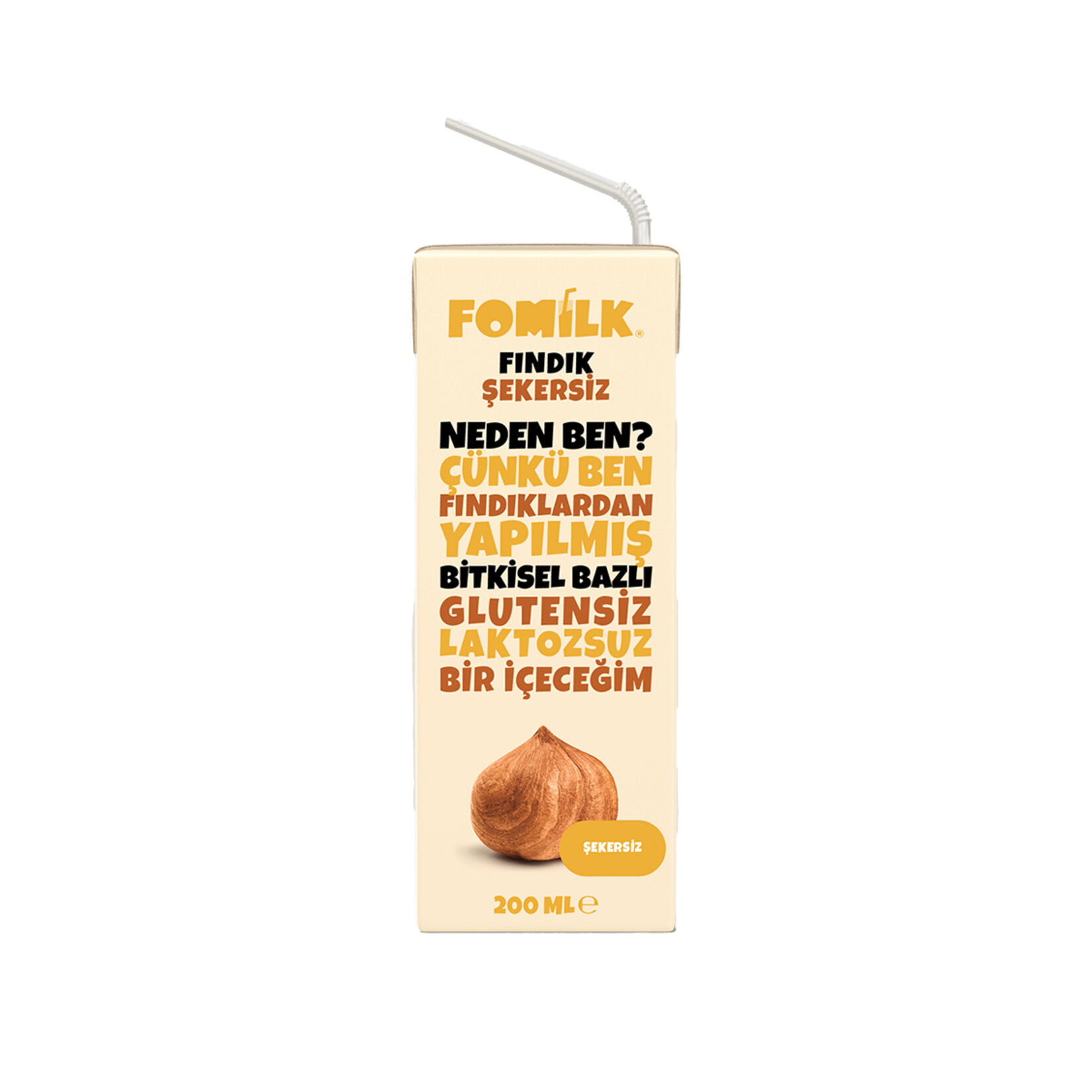 Fomilk Şekersiz Fındıklı İçecek 200 Ml