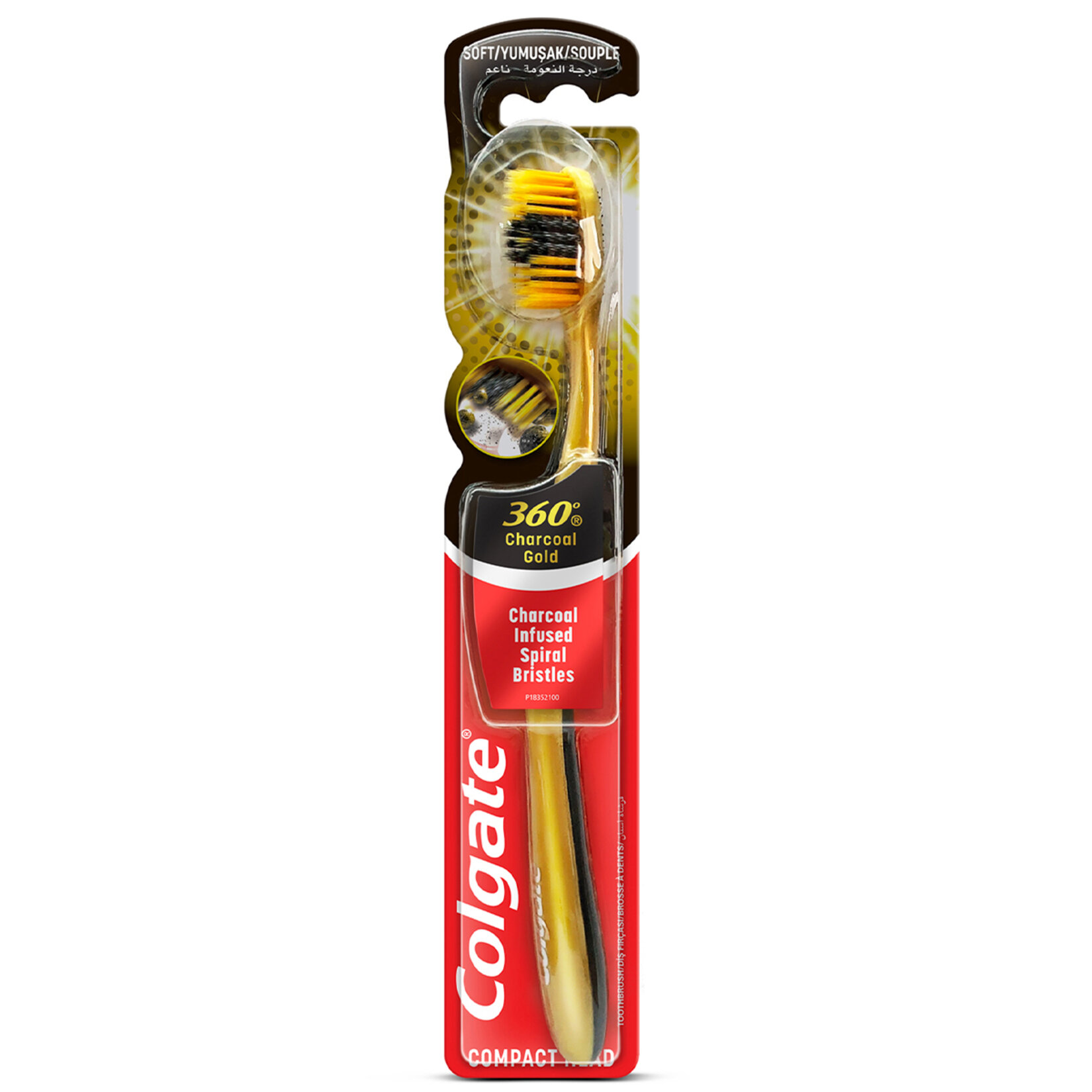 Colgate 360 Charcoal Gold Yumuşak Diş Fırçası 