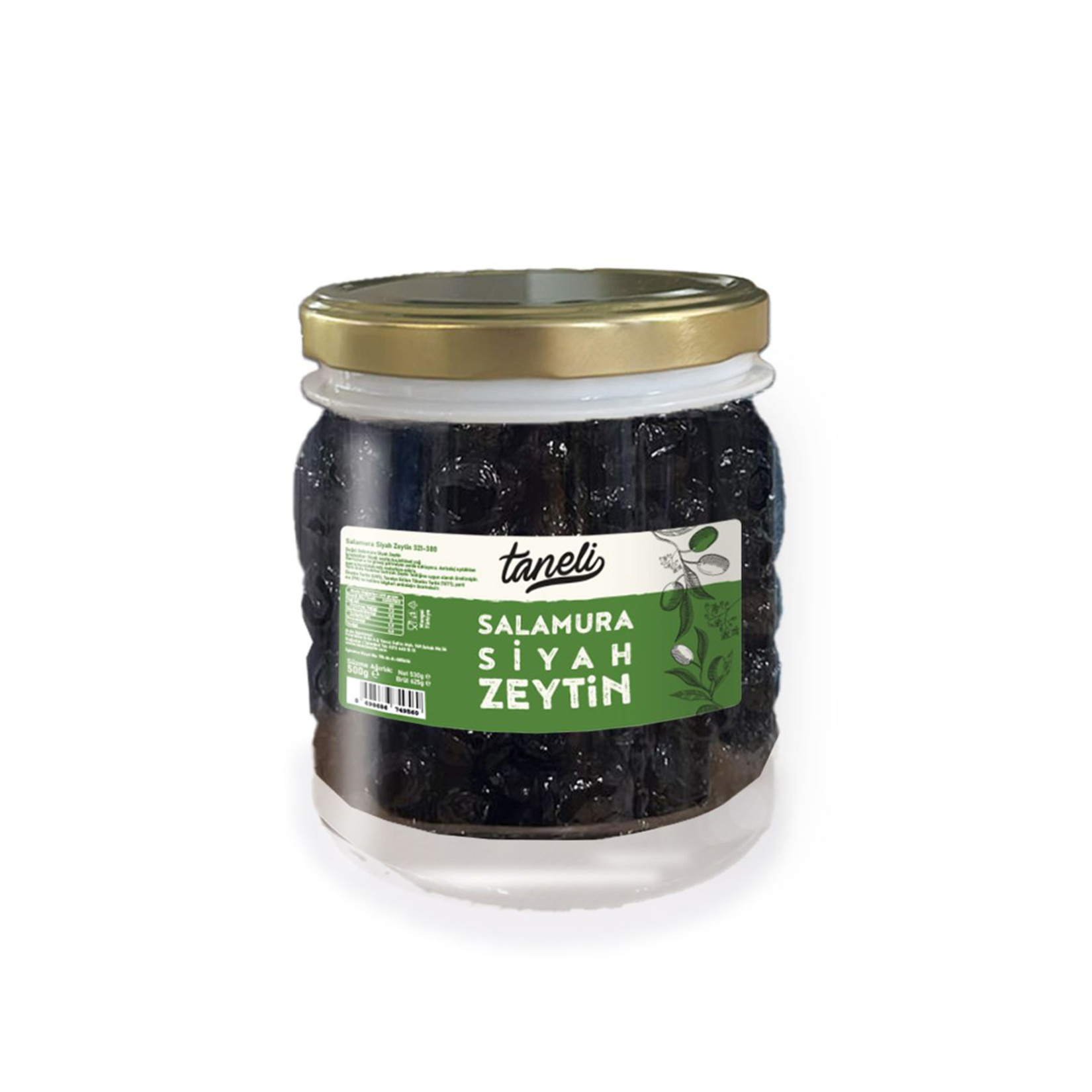 Taneli Salamura Siyah Zeytin 321-380 530 G